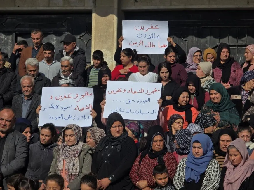 مهجّرو عفرين يجددون مطالبتهم بالعودة الآمنة إلى ديارهم