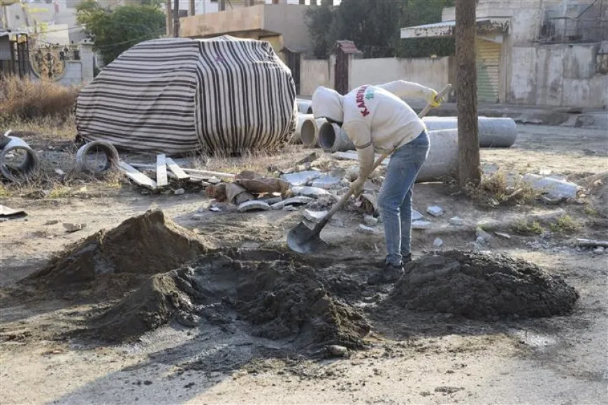بلدية الشعب في تل تمر تُطلق مشروعاً لتحديث شبكات الصرف الصحي