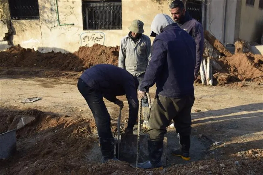بلدية الشعب في تل تمر تُطلق مشروعاً لتحديث شبكات الصرف الصحي