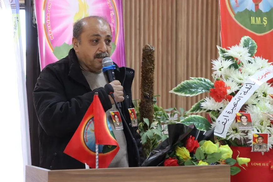 مراسم غيابية لمقاتلين من قوات الدفاع الشعبي في قامشلو