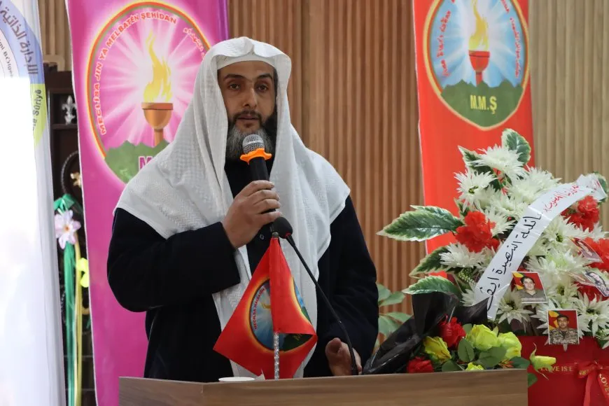 مراسم غيابية لمقاتلين من قوات الدفاع الشعبي في قامشلو