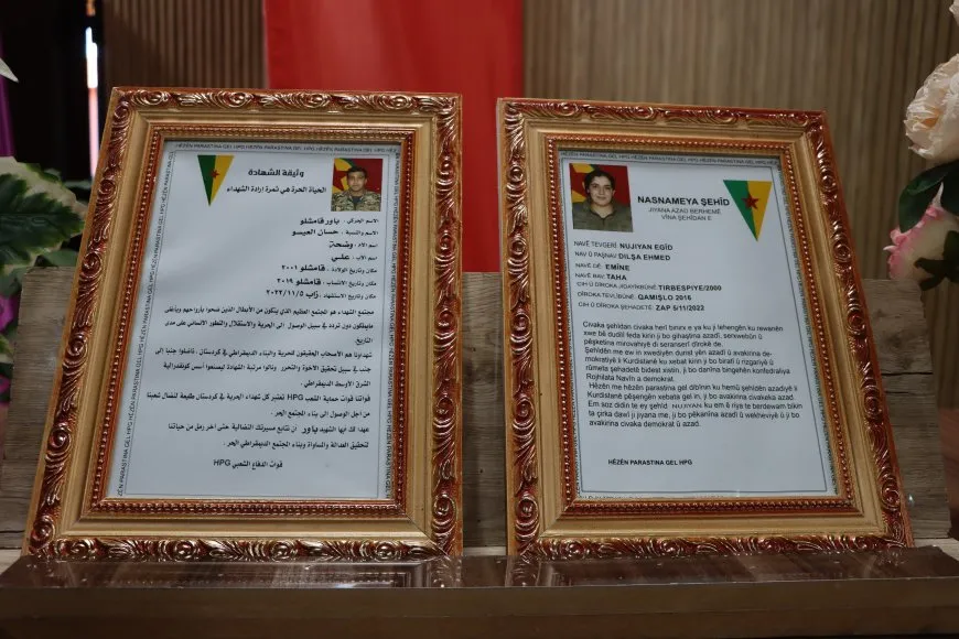 مراسم غيابية لمقاتلين من قوات الدفاع الشعبي في قامشلو