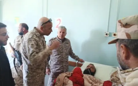 قيادة الحرس الوطني تتفقد جرحى القصف في مشافي السويداء