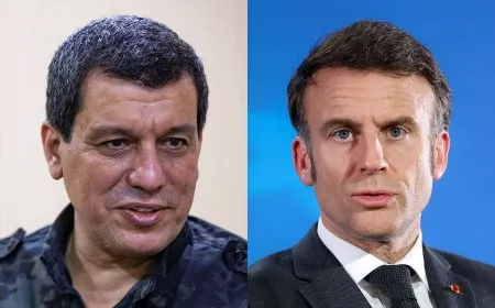 عبدي يتلقى اتصالاً من ماكرون لدعم وقف إطلاق النار في سوريا