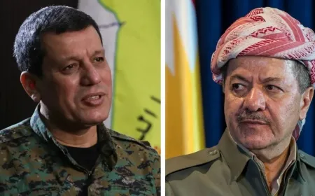 مظلوم عبدي ومسعود بارزاني يجريان اتصالاً هاتفياً