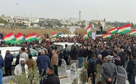 تشييع جثمان الشهيد أحمد هيمن عمر إلى مثواه الأخير في كركوك