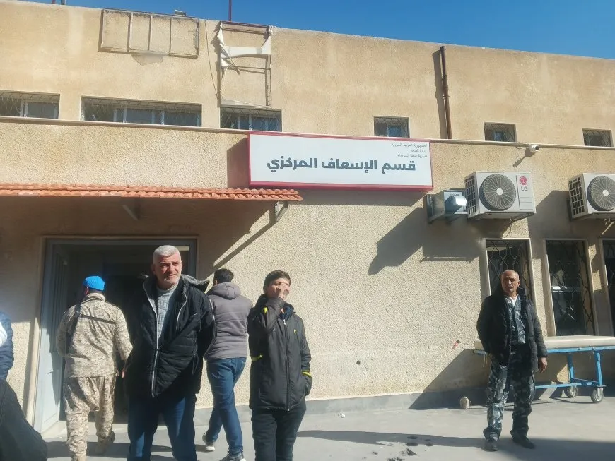 قيادة الحرس الوطني تتفقد جرحى القصف في مشافي السويداء