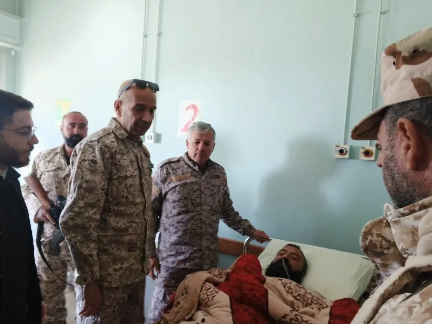 قيادة الحرس الوطني تتفقد جرحى القصف في مشافي السويداء