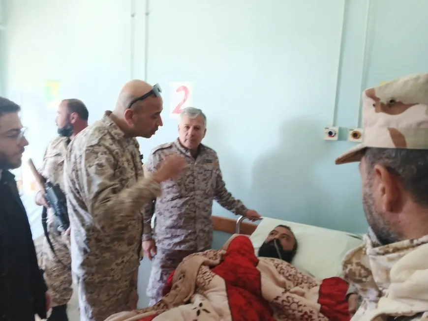قيادة الحرس الوطني تتفقد جرحى القصف في مشافي السويداء