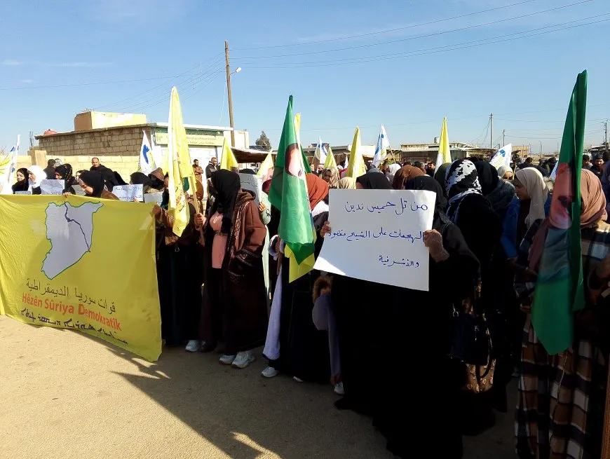 أهالي تل حميس ينتفضون نصرةً لأحياء الشيخ مقصود والأشرفية وبني زيد