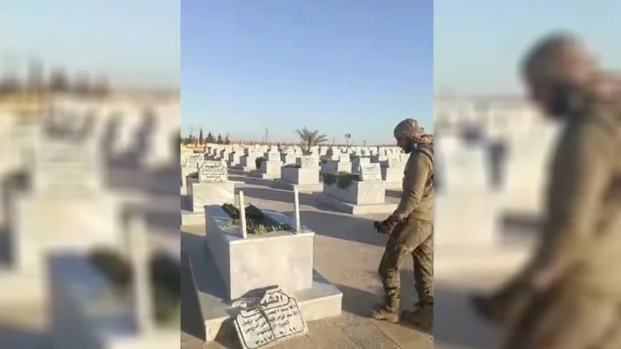 فصائل الحكومة المؤقتة يعتدون على مزار الشهداء في الشدادي