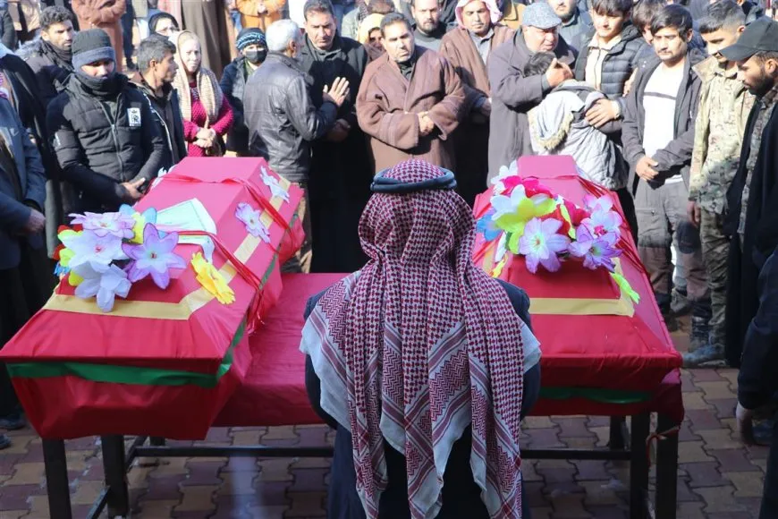 تشييع جثامين 3 شهداء من مقاتلي قوات سوريا الديمقراطية في الدرباسية