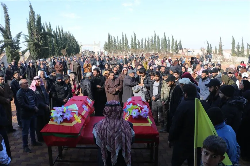 تشييع جثامين 3 شهداء من مقاتلي قوات سوريا الديمقراطية في الدرباسية