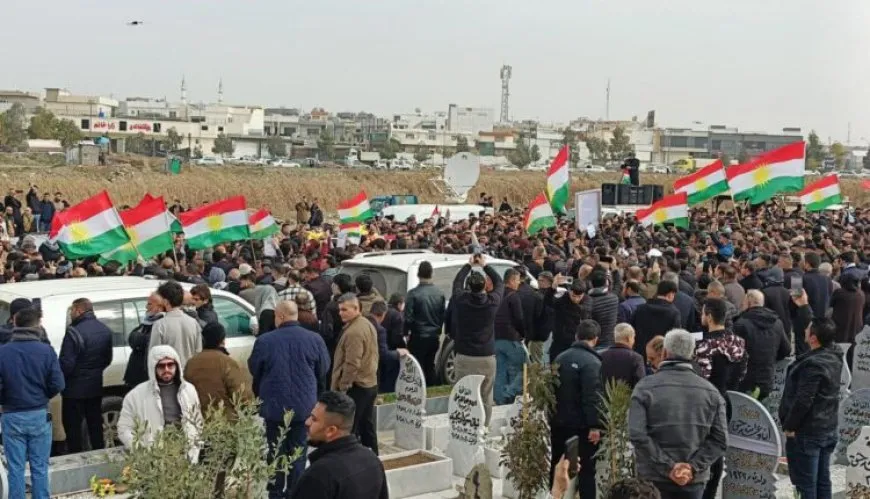 تشييع جثمان الشهيد أحمد هيمن عمر إلى مثواه الأخير في كركوك