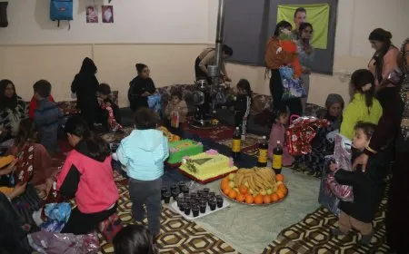 مبادرة شبابية ترسم البهجة على وجوه الأطفال المهجّرين في عامودا