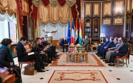 جان نويل بارو يجتمع مع مسعود بارزاني