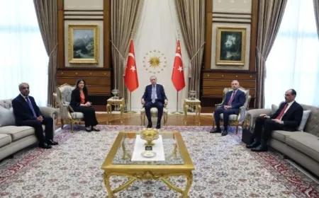 انتهاء اجتماع وفد إمرالي مع أردوغان