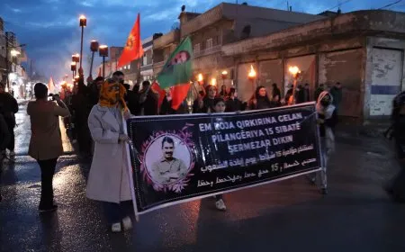 مسيرة للشبيبة في تربه سبيه للمطالبة بالحرية الجسدية للقائد عبد الله أوجلان