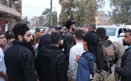 استقبال أهالي قامشلو للمقاتلين الذين قاوموا في سجن الأقطان