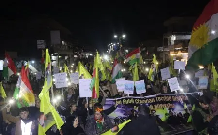 تظاهرة في كركي لكي رفضاً لاستمرار الحصار المفروض على كوباني