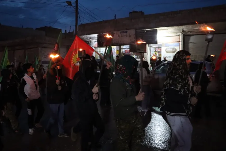 مسيرة للشبيبة في تربه سبيه للمطالبة بالحرية الجسدية للقائد عبد الله أوجلان