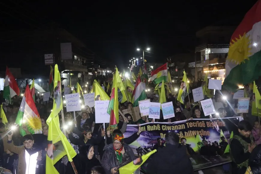 تظاهرة في كركي لكي رفضاً لاستمرار الحصار المفروض على كوباني