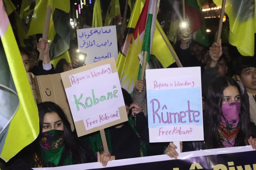 تظاهرة في كركي لكي رفضاً لاستمرار الحصار المفروض على كوباني