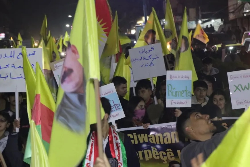 تظاهرة في كركي لكي رفضاً لاستمرار الحصار المفروض على كوباني