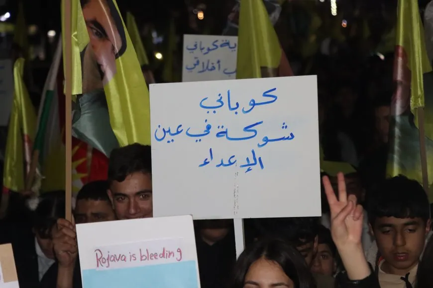 تظاهرة في كركي لكي رفضاً لاستمرار الحصار المفروض على كوباني