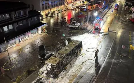 مقتل 6 أشخاص في حريق حافلة بسويسرا