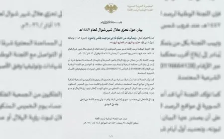 اللجنة الوطنية لرصد الأهِلّة تدعو المواطنين لتحرّي هلال العيد