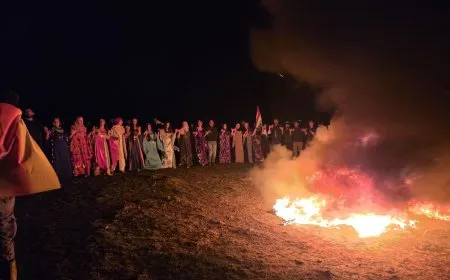 أهالي الحسكة وتل تمر وجل آغا  وكركي لكي يوقدون شعلة نوروز