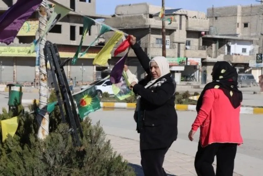 انطلاق فعاليات 8 آذار في روج آفا بتزيين المدن