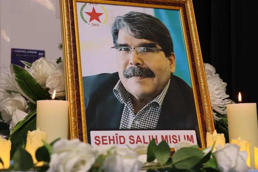 مراسم عزاء للشهيد صالح مسلم في قامشلو وديرك