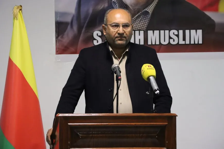 مراسم عزاء للشهيد صالح مسلم في قامشلو وديرك