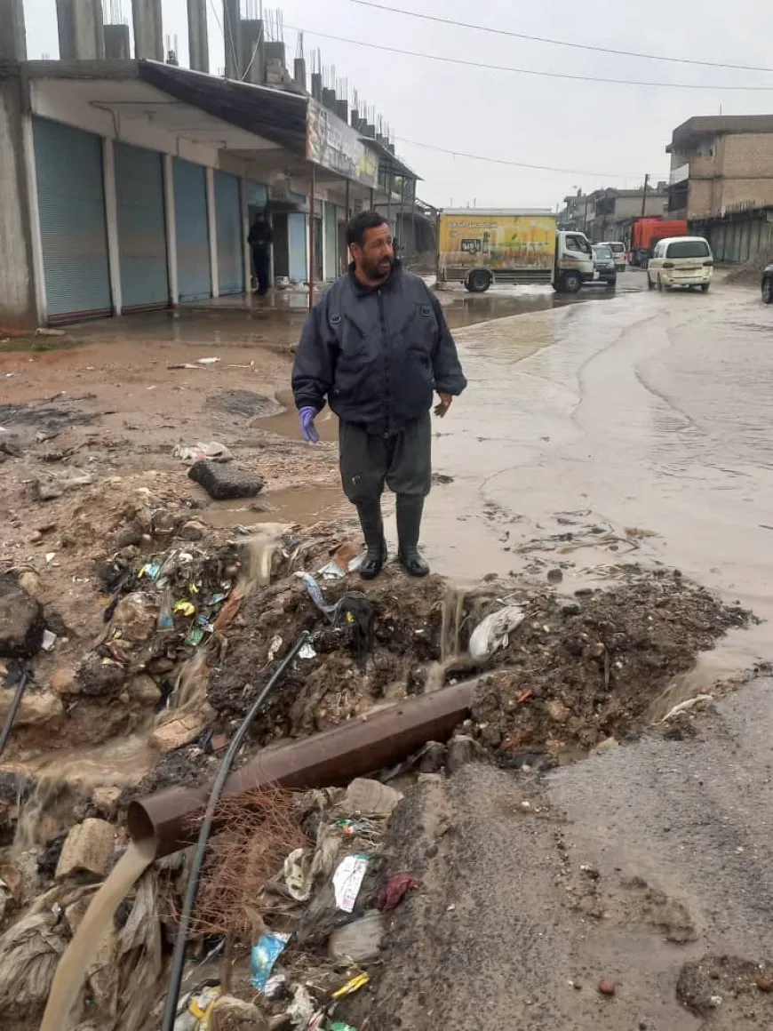 تسرب المياه إلى منازل قامشلو وجل آغا وخسائر زراعية كبيرة في تربه سبيه نتيجة الامطار