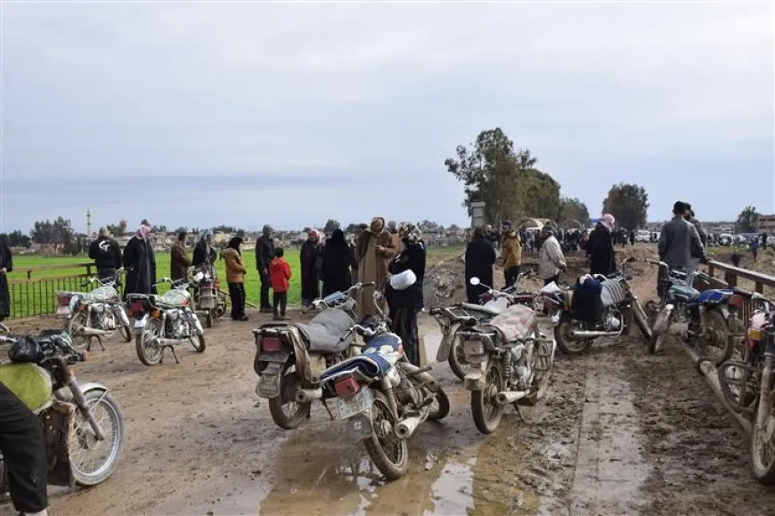 خروج الطريق الدولي (M4) عن الخدمة نتيجة فيضان نهر الخابور