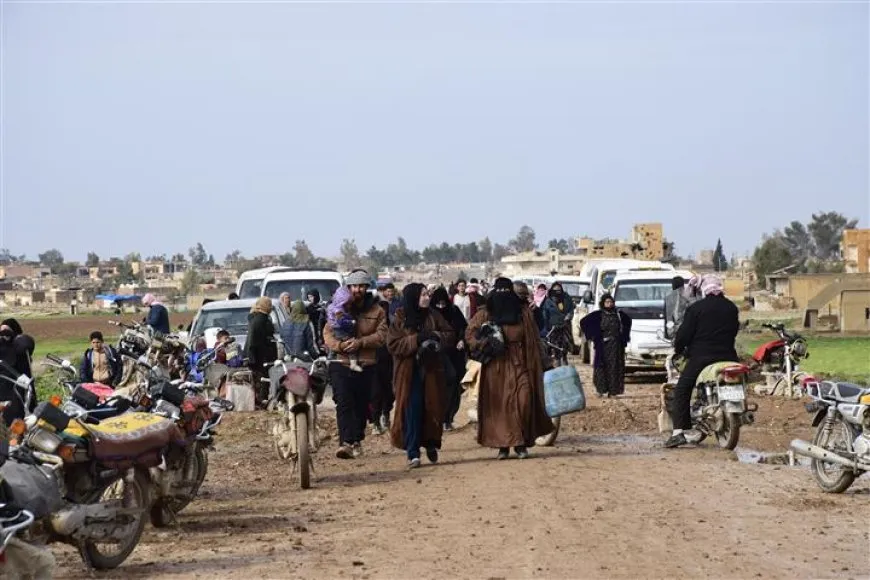 خروج الطريق الدولي (M4) عن الخدمة نتيجة فيضان نهر الخابور