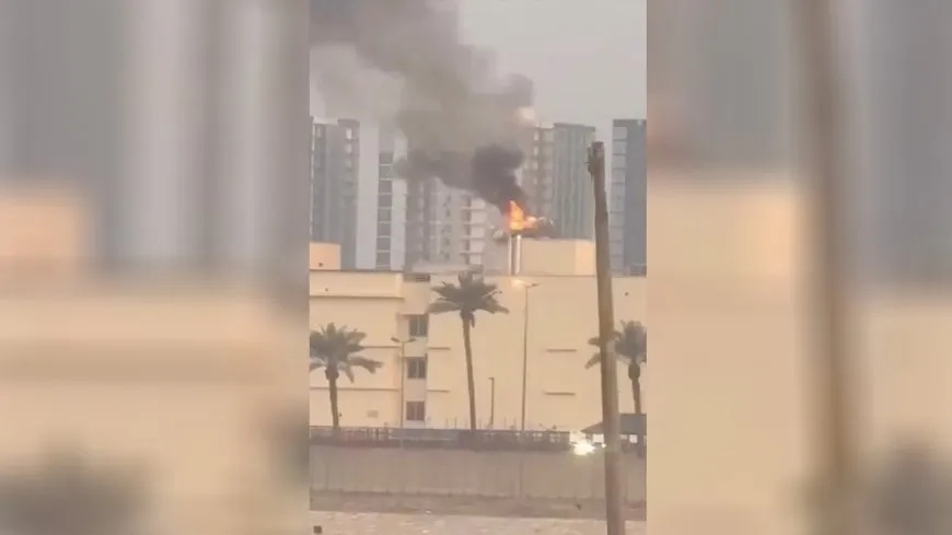 هجوم بالصواريخ والمسيّرات يستهدف السفارة الأمريكية في بغداد