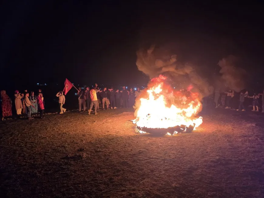 أهالي الحسكة وتل تمر وجل آغا  وكركي لكي يوقدون شعلة نوروز