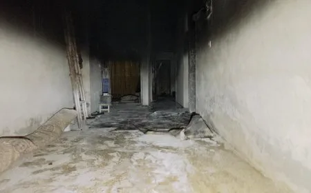 احتراق منزل في مدينة كوباني نتيجة ماس كهربائي