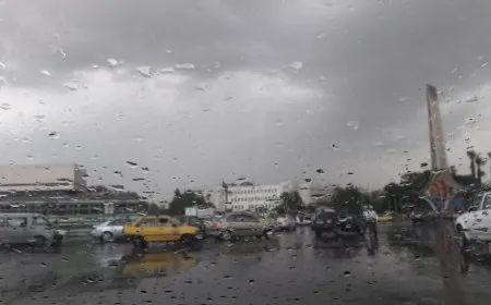 انخفاض درجات الحرارة وأمطار غزيرة في عدة مناطق سورية