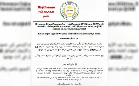 تعطيل الدوائر الرسمية في الجزيرة غداً بمناسبة رأس السنة الإيزيدية