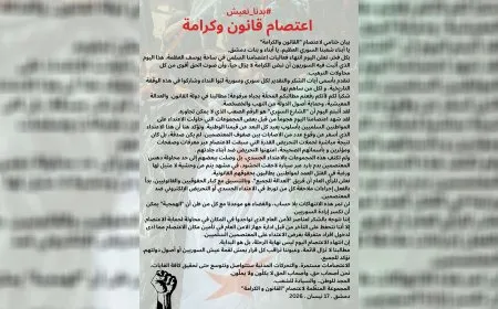 الجهة المنظمة لاعتصام "القانون والكرامة" في دمشق: مستمرون في تحركنا حتى تحقيق المطالب