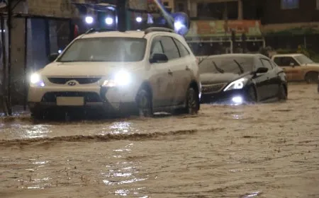 أمطار غزيرة وعواصف رعدية في قامشلو مع وصول المنخفض الجوي