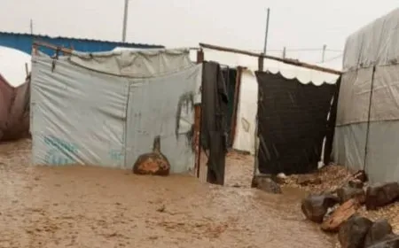 معاناة متفاقمة لمهجّري سري كانيه جراء الأمطار وغياب الدعم