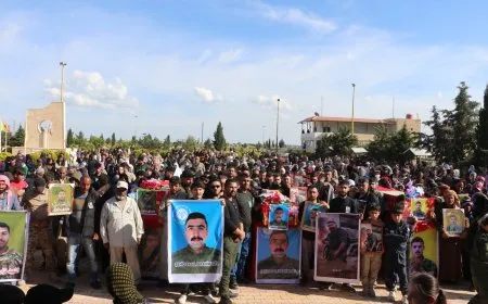 تشييع جثامين 3 شهداء ومراسم غيابية لآخر في الحسكة