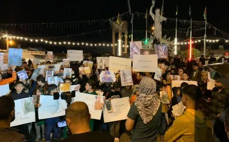 وقفة احتجاجية في عامودا للمطالبة بالإفراج عن الأسرى