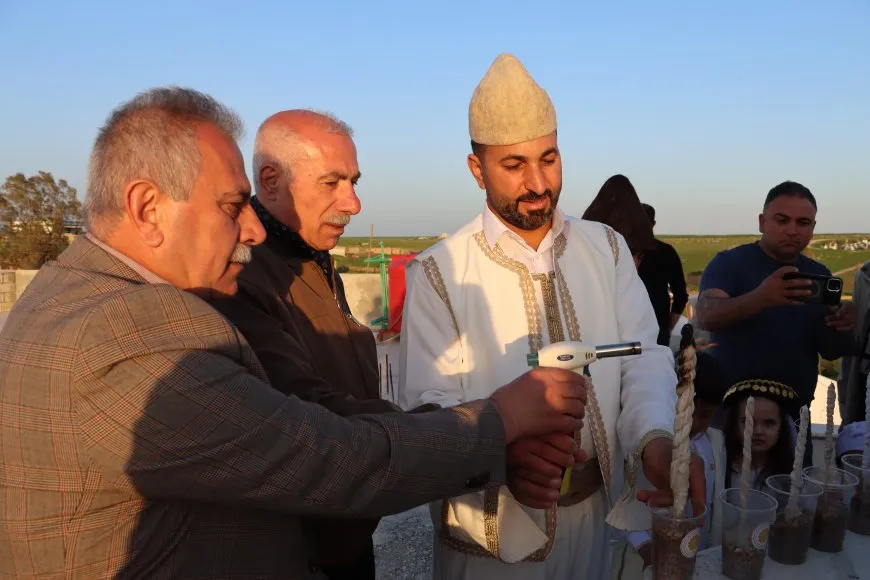 إشعال "چرا" وتوزيع البيض الملون عشية رأس السنة الإيزيدية