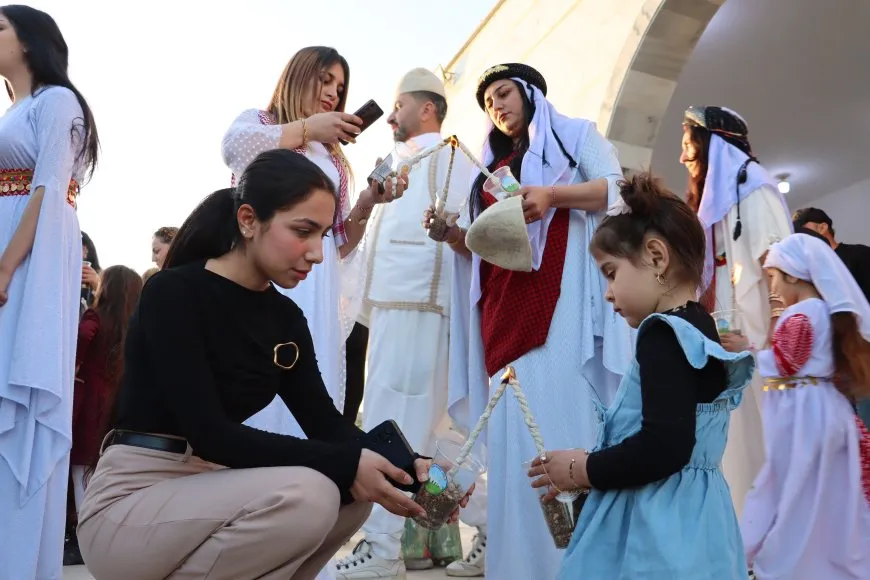 إشعال "چرا" وتوزيع البيض الملون عشية رأس السنة الإيزيدية
